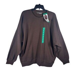 Tuff Athletics Crewneck Sweatshirt Women XL Brown Cotton/Polyester Blend Unisex